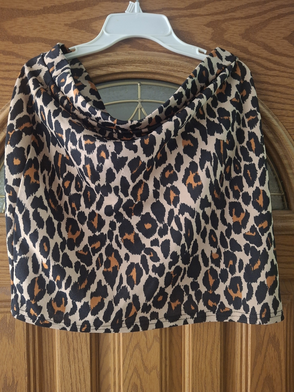 Boohoo Leopard Print Mini Skirt Beige, Black & Brown